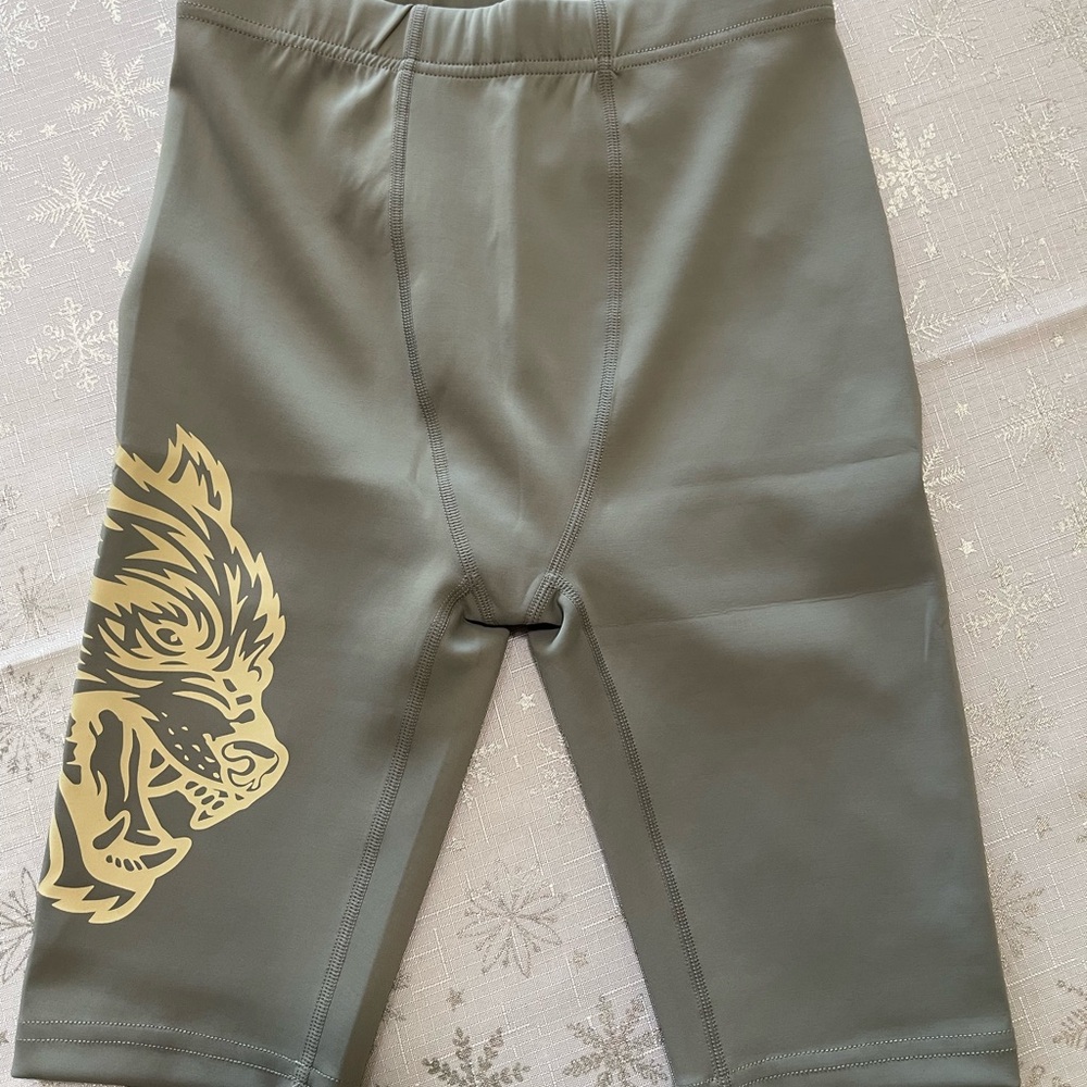 Darc Sport Gray and Cream Athletic Shorts Performance Fit
